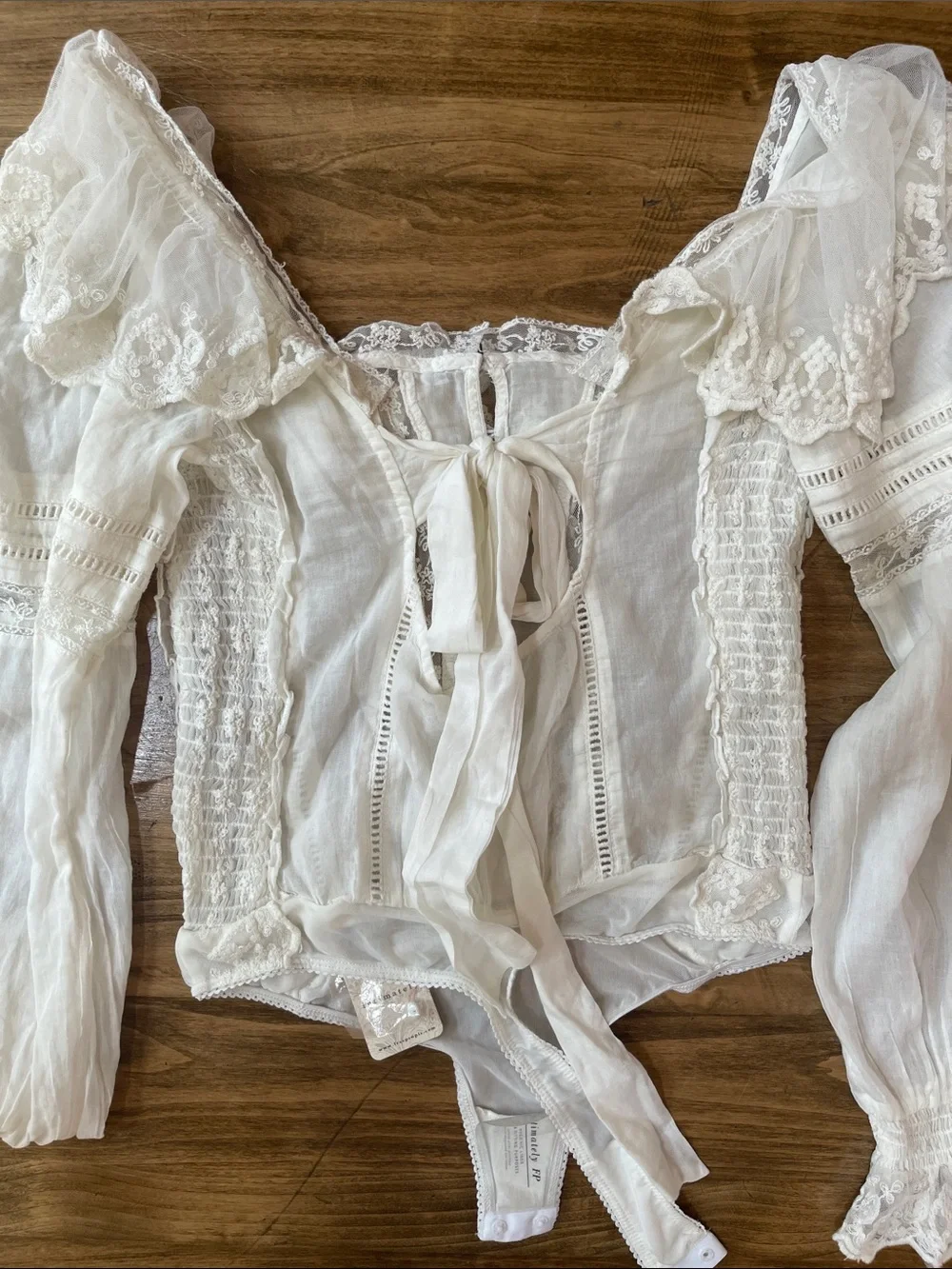Free People Bodysuit Ruffled Top
